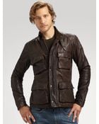 Vince Fourpocket Leather Jacket - Lyst
