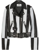 Acne Studios Mape Striped Leather Biker Jacket - Lyst