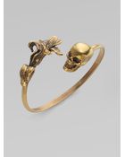 Alexander McQueen Twin Skull Bracelet - Lyst