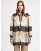 Chloé Mohair Check Coat - Lyst