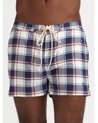 Gant Rugger Checked Swim Trunks - Lyst