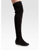 Giuseppe Zanotti Flat Suede Overtheknee Boots - Lyst