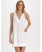 Oscar de la Renta Filigree Cotton Chemise - Lyst