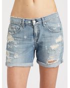 Rag & Bone The Boyfriend Denim Shorts - Lyst