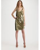 Haute Hippie Sequined Silk Tank Dress - Lyst
