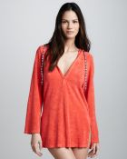 Splendid Terry Hooded Tunic Coverup - Lyst