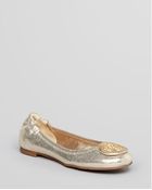 Tory Burch Ballet Flats Reva Metallic - Lyst