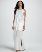 Aiko Silk Printunderlay Maxi Dress - Lyst