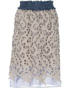 Carven Lace Pencil Skirt - Lyst