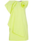 MSGM Ruffle Pleat Sleeve Dress - Lyst