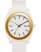 Nixon Time Teller P White Gold Watch - Lyst
