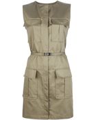 Victoria, Victoria Beckham Sleeveless Safari Dress - Lyst