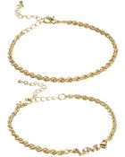 ASOS Collection Two Pack Love Bracelets - Lyst