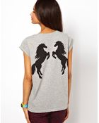 ASOS Collection T-Shirt with Horse Print On The Back - Lyst