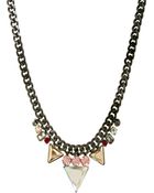 ASOS Collection Asos Jewel Spike Triangle Necklace - Lyst