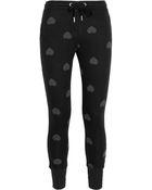 Zoe Karssen Heart All Over Cotton Blend Track Pants - Lyst