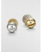 A.L.C. Twotone Screw Stud Earrings - Lyst