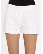 Diane von Furstenberg Fabiola Eyelet Shorts - Lyst