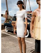 Hervé Léger Cutout Dress - Lyst