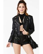 Nasty Gal Black Rider Leather Moto Jacket - Lyst