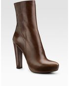 Prada Platform Ankle Boots - Lyst