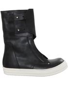 Rick Owens Military Strapped Boots Black - Lyst