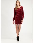 C&c California Velvet Sweatshirt Dress - Lyst