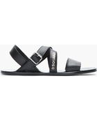 DSquared² Leather Multistrap Logo Sandals - Lyst