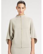 St. John Milano Knit Funnel Collar Jacket - Lyst