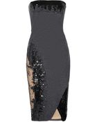 Donna Karan New York Sequinembellished Wooljersey Dress - Lyst