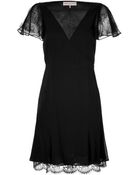 Emilio Pucci Silk-Blend Dress With Lace Trim - Lyst