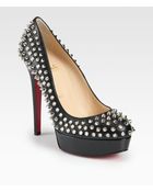 Christian Louboutin Bianca Studded Leather Platform Pumps - Lyst