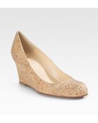 Christian Louboutin Miss Boxe Cork Wedges - Lyst