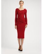 Donna Karan New York Stretch Jersey Dress - Lyst