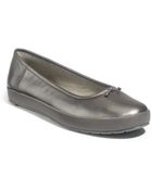 Eileen Fisher Glee Pearlized Leather Ballet Flats - Lyst
