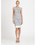 Emilio Pucci Wool Silkblend Laceprint Dress - Lyst