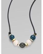 Marc By Marc Jacobs Iconic Bolt Bead Necklace - Lyst