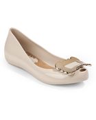 Melissa Ultragirl Buckle Ballet Flatsbeige - Lyst