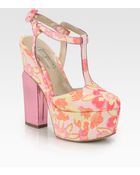 Nicholas Kirkwood Brocade Tstrap Mary Jane Platform Pumps - Lyst