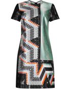 Peter Pilotto Mint Green Kado Digital Print Silk Dress - Lyst