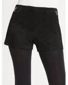 Rebecca Minkoff Stretch Suede Shorts - Lyst