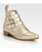 Tabitha Simmons Early Metallic Leather Ankle Boots - Lyst
