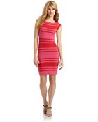 French Connection Jag Striped Cap Sleeve Dress - Lyst