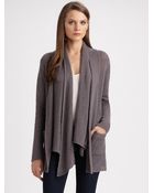 James Perse Openstitch Drapefront Cardigan - Lyst