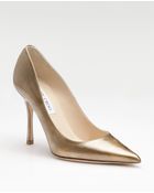 Jimmy Choo Lilac Metallic Leather Pumps - Lyst