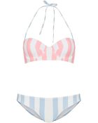 Topshop Pink Stripe Underwired Bikini - Lyst