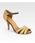 Joie Laurel Raffia Leather Sandals - Lyst