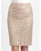Kay Unger Sequined Lace Pencil Skirt - Lyst