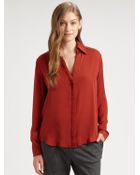 L'Agence Silk Blouse - Lyst