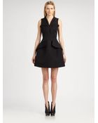 McQ by Alexander McQueen Pleated Peplum Dress - Lyst